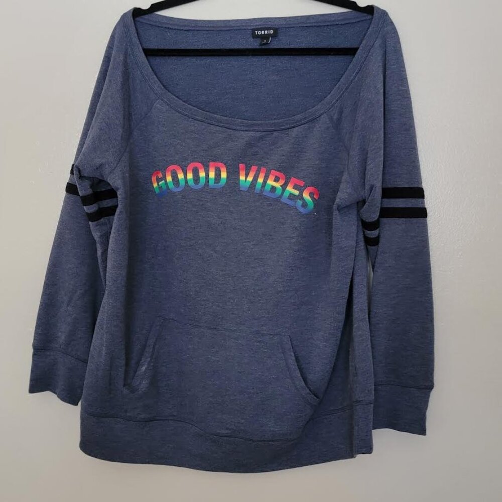 Torrid Good Vibes Sweatshirt | Size 1 (14/16)